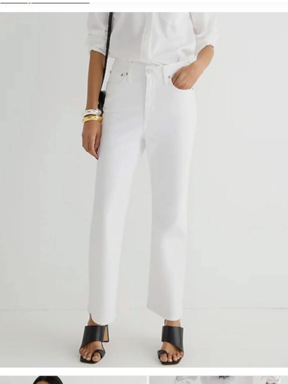 Slim Demi Boot Women's White Jeans- 31